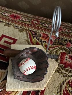 Baseball Glove and Bat Photo Holder