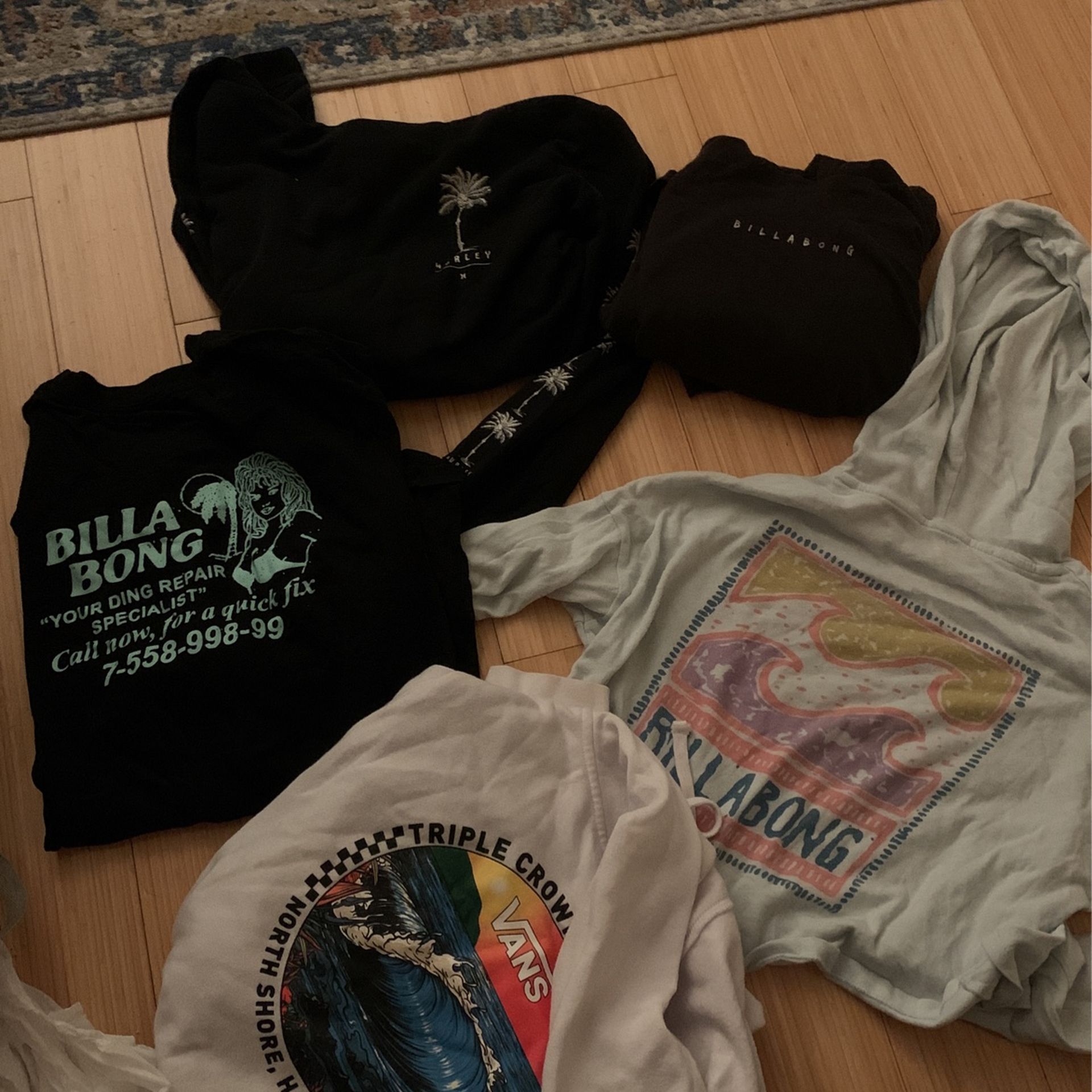 Billabong Vans Hurley Shirts