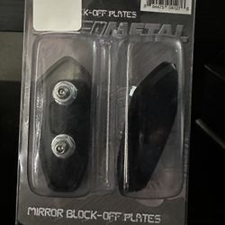 Yamaha R1 Mirror Block-Off Plates 2002-2006 Black – New Open Box