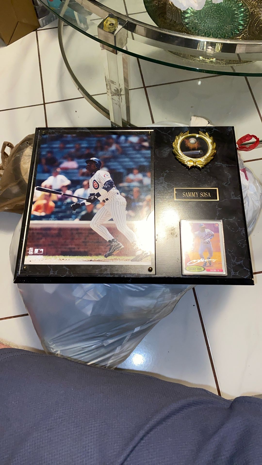 Sammy Sosa Picture And Card Frame