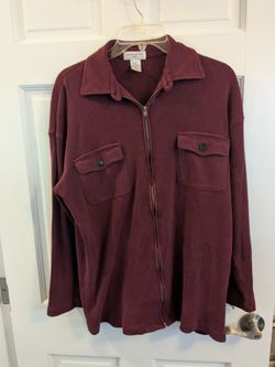Jones New York Sport Ribbed Zip-Up shirt