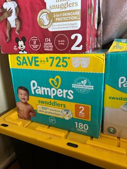 Pampers Swaddlers Size 2 (180 Count)