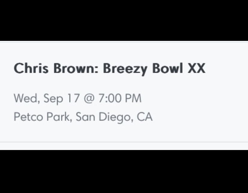 Chris Brown Tickets