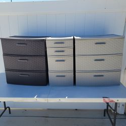 3-Drawer Plastic Weave Storage Drawers – Set of 3 brand sterillte  $20.00 for the set of 3