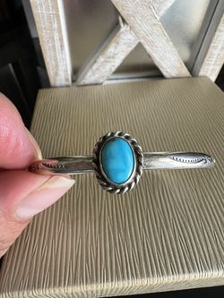TURQUOISE STERLING SILVER BRACELET 