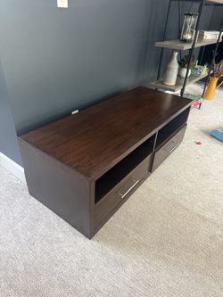 Tv console real walnut hardwood