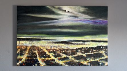 Original Arcylic Painiting - San Francisco Moon Rise by Frank Pietronigro