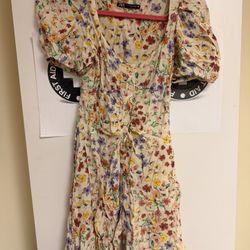 Zara Women’s Mini Floral Dress Xs Viscose 