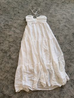 New Large Long White Boho Dress 