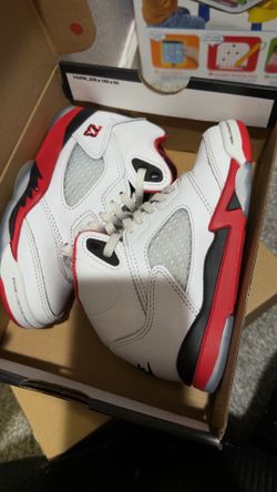 Kids Size 12 Fire Red Jordan 5’s