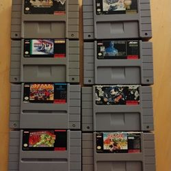 Super Nintendo SNES Games Gaming Collection Cartridges Bundle Lot Combo 