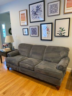 Three Piece Denim Blue Sofa Set (Craftmaster)