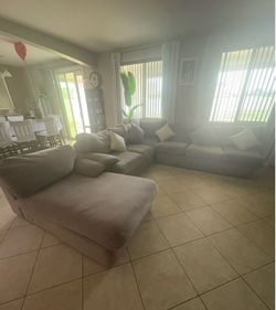 Couch set with large ottoman
