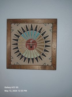Native sand wall art
