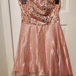 Juniors Rose Gold Dress Size M