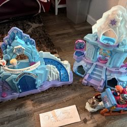 Little People frozen castle and accessories