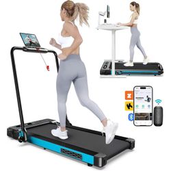 Walking Pad Treadmill, Under Desk Treadmills for Home and Office, 3 in 1 Foldable Treadmill 3.0 HP Electric Treadmills 300 lbs Capacity