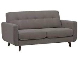 Gray Polyester Loveseat & Sofa Set