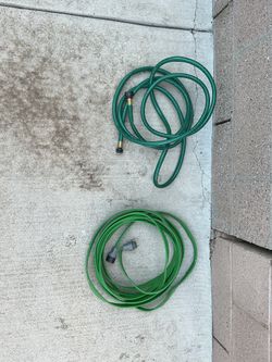 Garden Hose Bundle - 2 Green Hoses (Standard & Flat Soaker Hose)