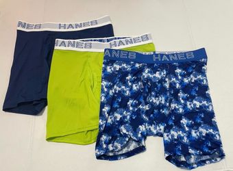 Hanes Boys' X-Temp Stretch Boxer Brief Underwear, 3-Pack, Size large.  (AJ)