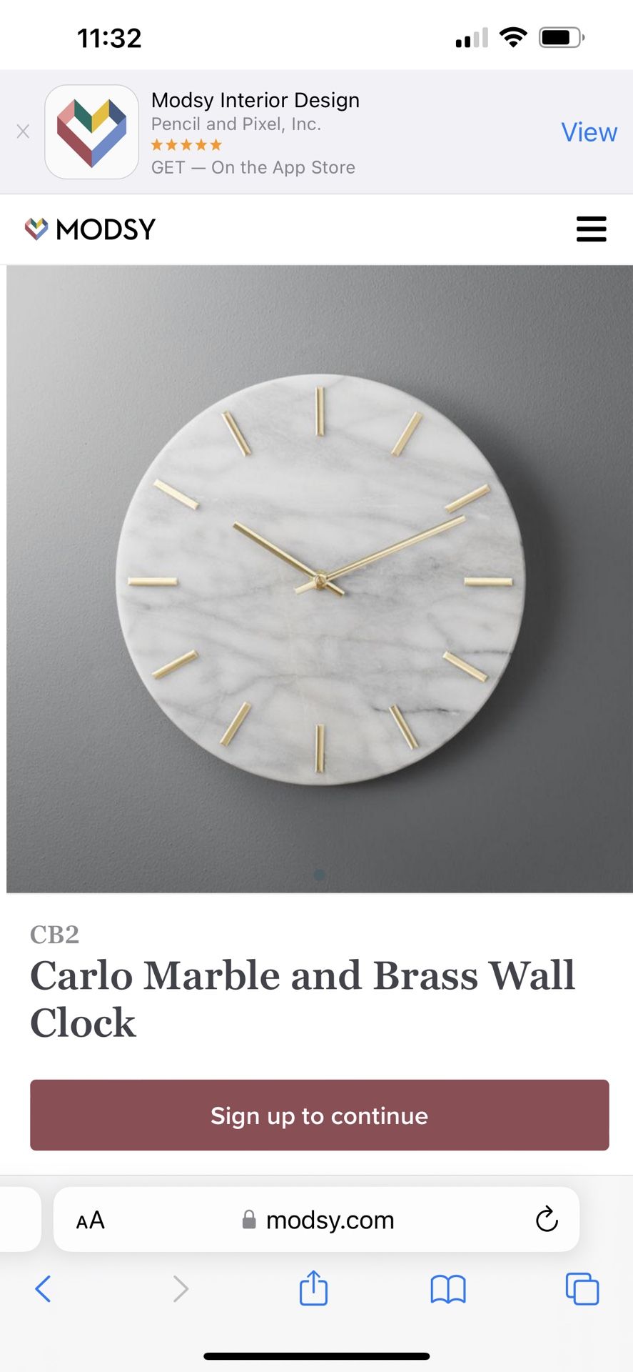 Marble & Brass Wall Clock for Sale in Roanoke, TX OfferUp