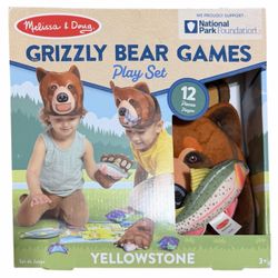 Yellowstone Nat'l Park Grizzly Bear Games and Play Set, Melissa & Doug, New