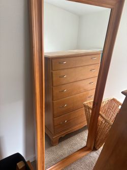 Full-Length Wood Frame Mirror