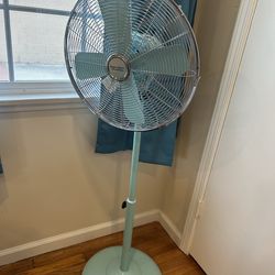 Cute aqua blue turquoise floor fan