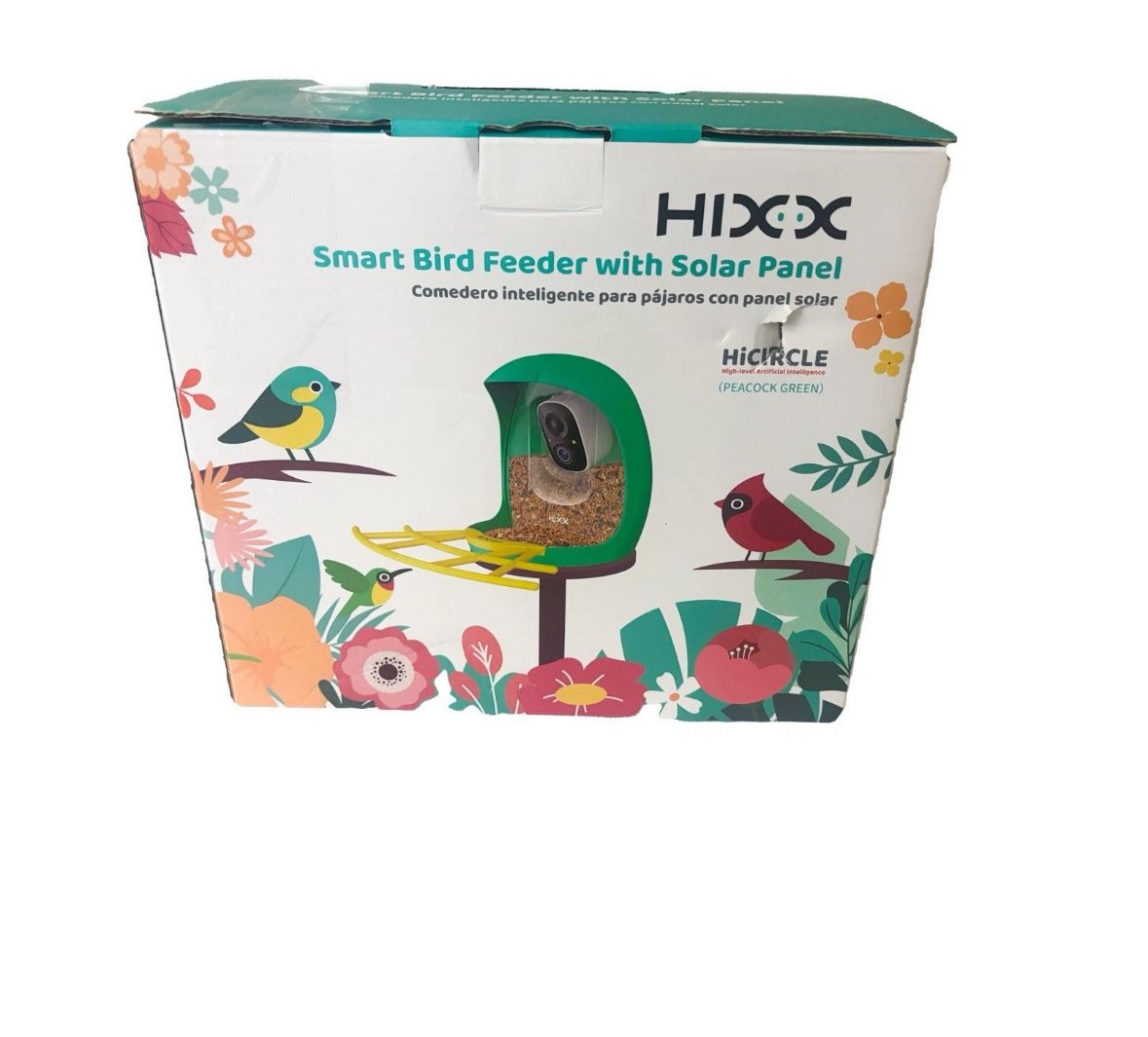 HIXX Smart Bird Feeder AI Powered with Video Camera Solar Powered Notifications
