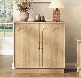 Modern Wood Accent Storage Cabinet – New
