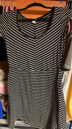 Striped white and black Dress