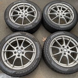 Set Of 4 Sparco Rims With Perelli Tires
