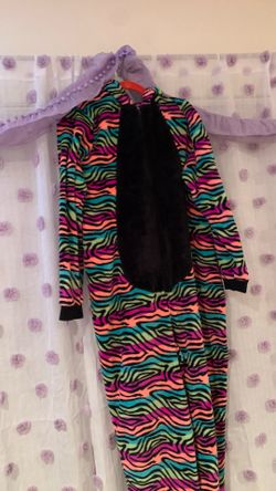 Colorful Zebra Print Pajamas/onesie