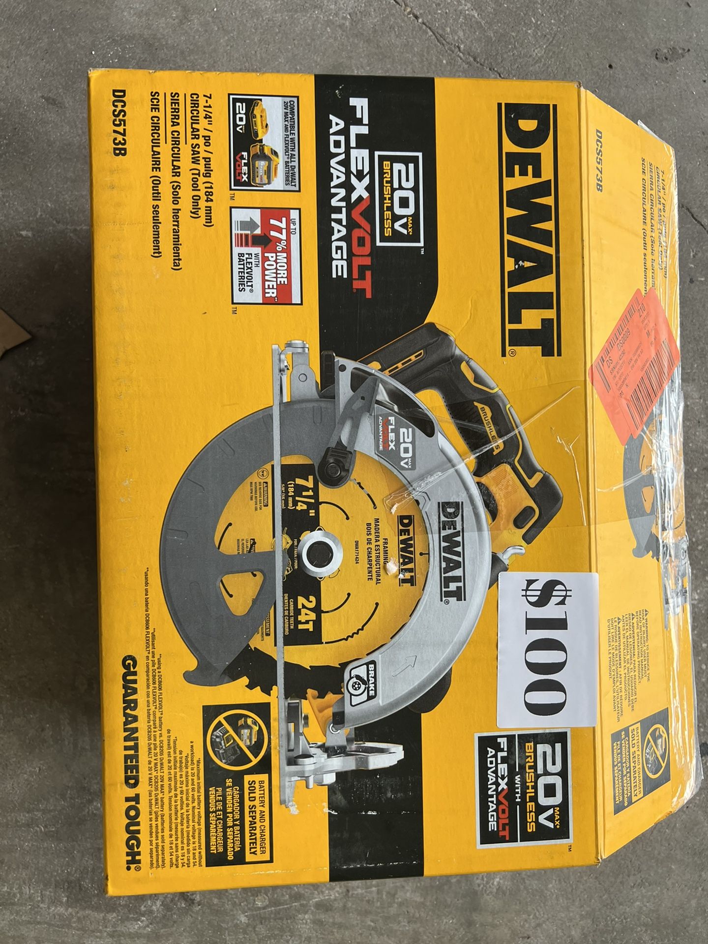 DEWALT 20-Volt MAX Cordless Brushless 7-1/4 in. Circular Saw with FLEXVOLT ADVANTAGE (Tool Only)