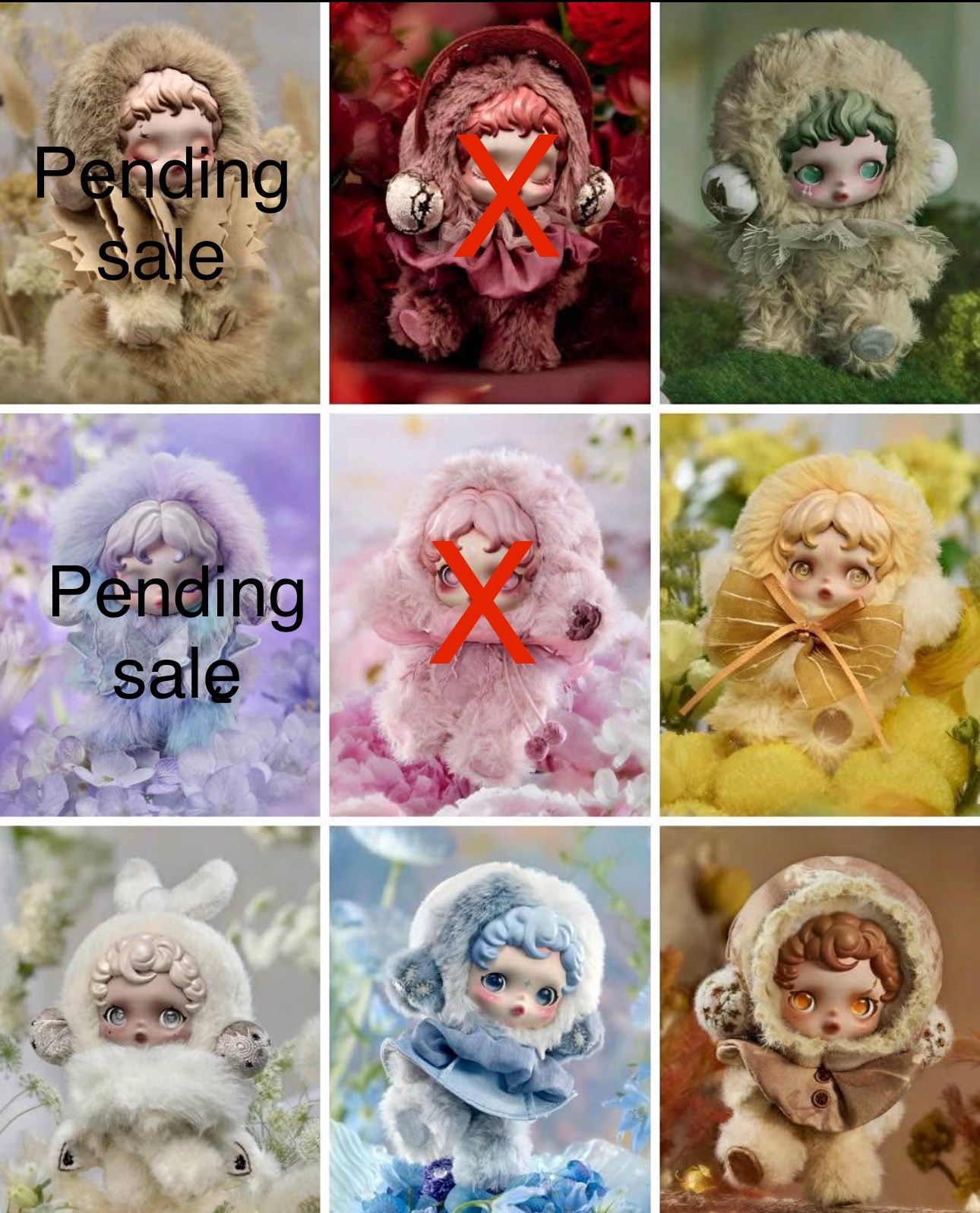 SKULLPANDA L’impressionnisme series plush dolls