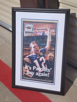 Super Bowl XXXVIII Tom Brady It's Patriots' Day again!". Picture Frame