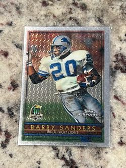 Barry Sanders Topps Chrome Football Card