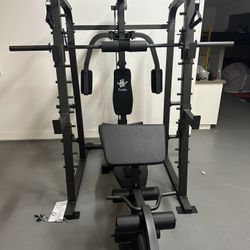 Vesta Fitness Smith Machine 2001 w/Bench Attachment | 230lb Bumpers Weights | 7ft Olympic Bar | Fitness | Gym Equipment | FREE DELIVERY🚚 