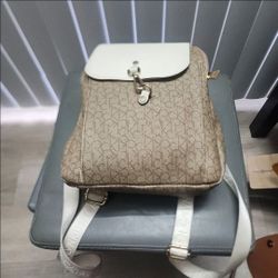 Calvin Klein Almond/white Backpack  0503