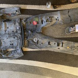 Cult Jean Jacket Fit XL Jacket And 36 Size Pants 