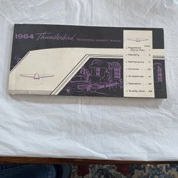 1964 Ford  Thunderbird Owners Manual 