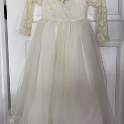 2 Ivory Flower Girl Dresses Size 3 & 4