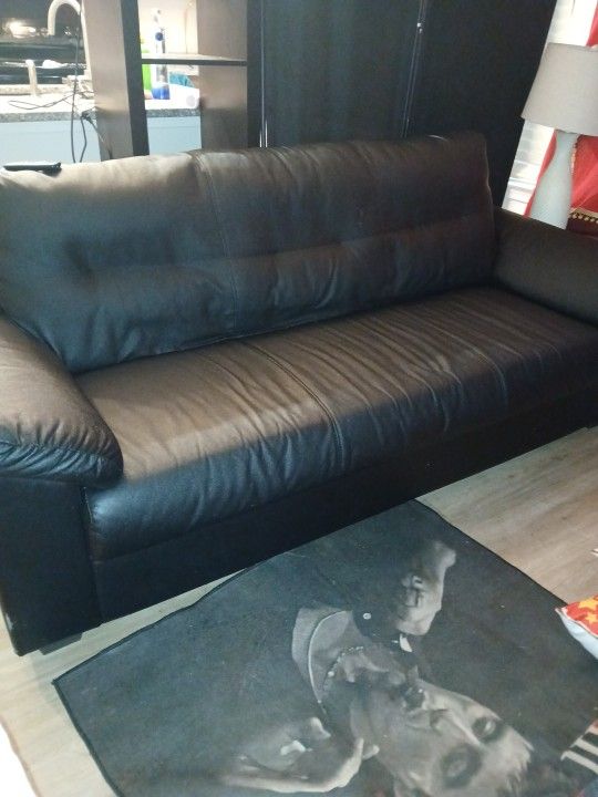 Black Leather Couch