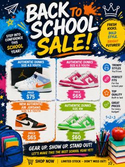New Authentic Sneakers Back to school sale