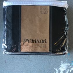 King Bed Skirt Black NWT