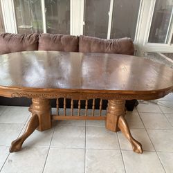 Solid Oak Table & Six Chairs
