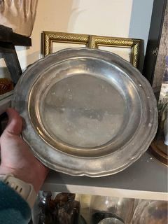 Rare Vintage Gates House Pewter Plate By RWP Silver Company