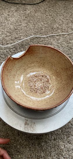 Handmade ceramic salsa bowl