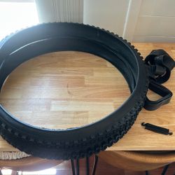 Hycline Mountain Bike Tires Set: 2-Pack 20/24/26x2.125 Inch Folding Replacement High-Density Bicycle Tires and Pair Inner Tubes with Tire Levers Compa
