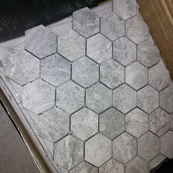 Grey Hexagom Tile Mosaic Sheets